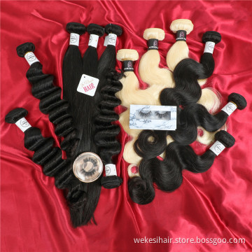 Factory Direct Wholesale WKS Natural Body Wave 100 Real Human Remy Hair Cheap Brazilian Hair Weave Bundles Grade 8 a 9a 10a